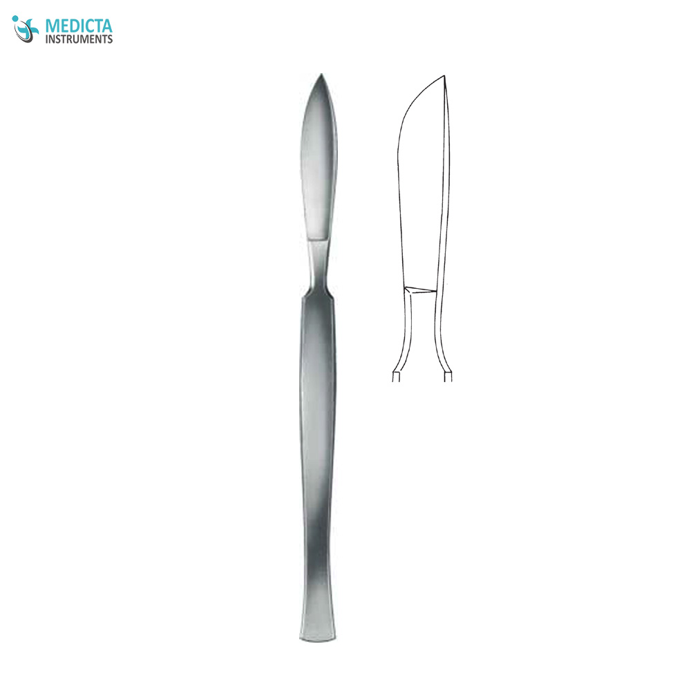 Dissecting Knife Fig. 1 15cm 30mm with metal handle