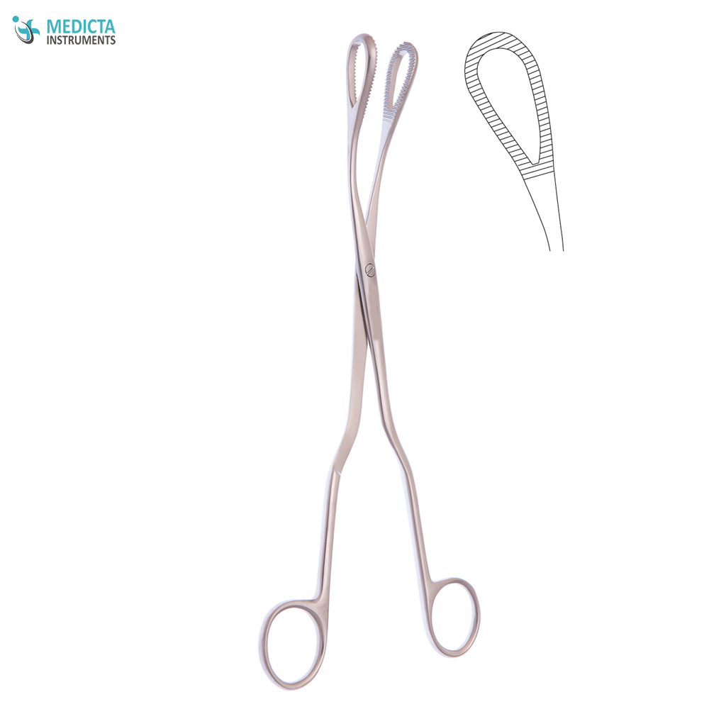 Mclintock Ovum Forceps Curved 24cm Screw Joint