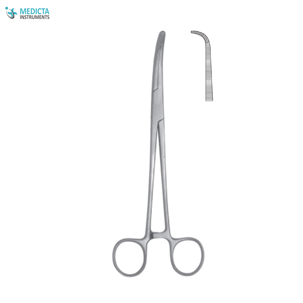 Navratill Vaginal Hysterectomy Clamps Curved 23cm Box Joint