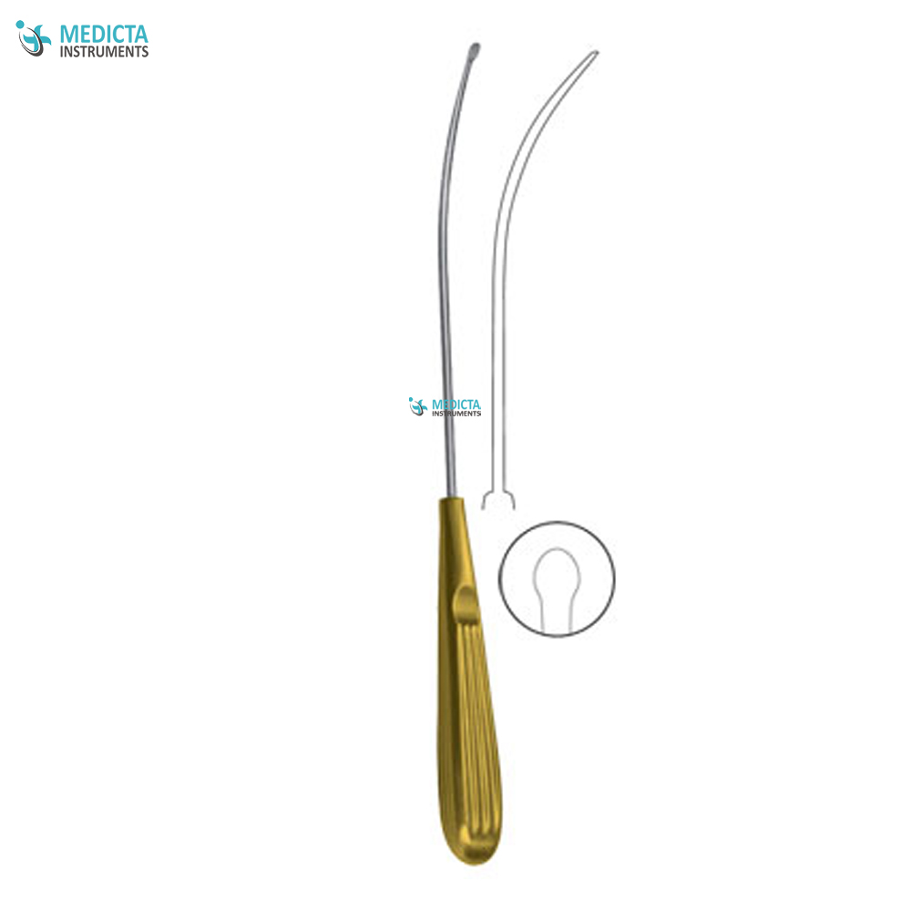 Nerve Dissector Half Curved - Spatulated Tip 24cm