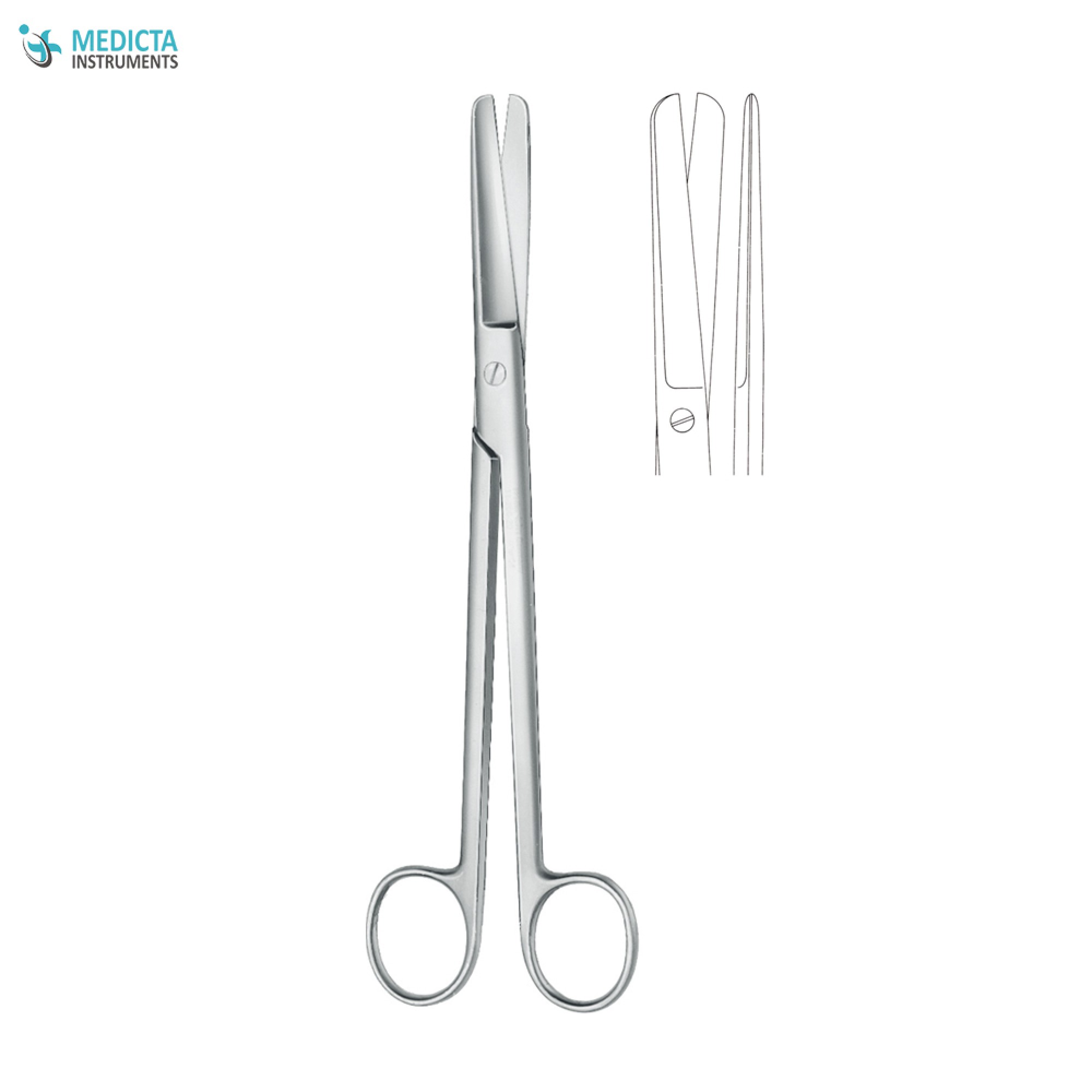 Sims Uterine Scissor 23cm Blunt Blunt - Medicta Instruments