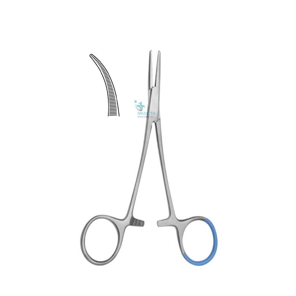 Single Use Surgical Halsted Mosquito Anatomic Artery Forceps Curved 12.5cm