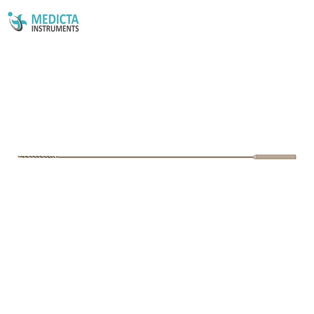 Instruments For Endolaryngeal Microsurgery, Cotton Carrier, Twisted and serrated 23 cm/ 9” Ø 2 mm