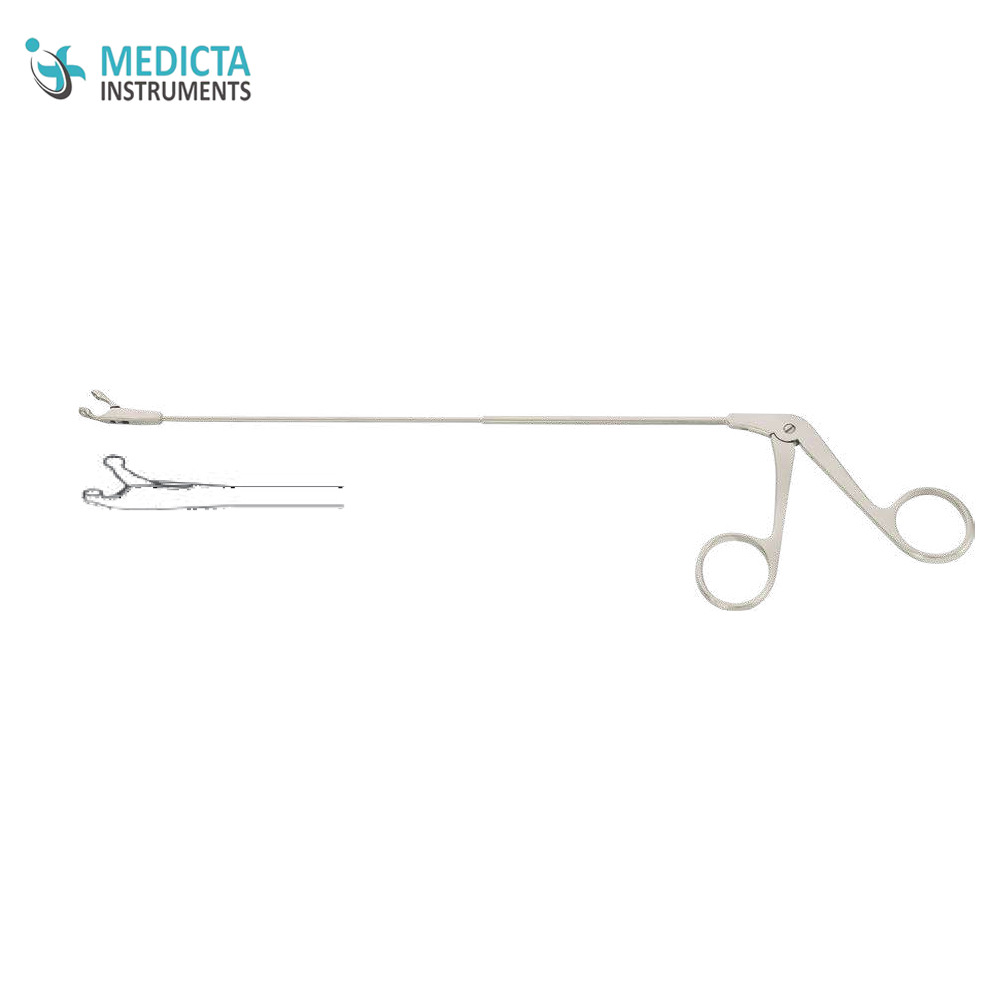 Grasping Cup Shaped Forceps curvedright Instruments For Endolaryngeal Microsurgery 4mm