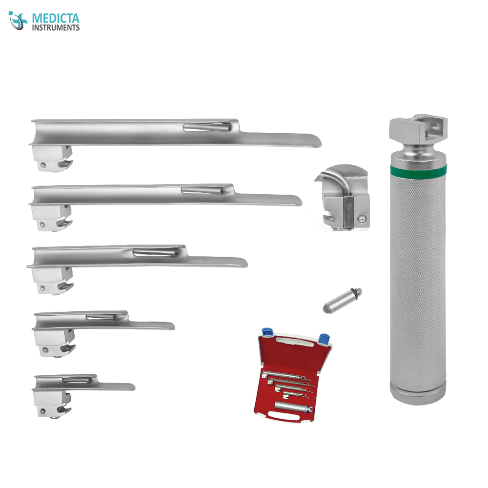 Miller laryngoscope Fix Tube Set Fiber Optic With Battery Handle