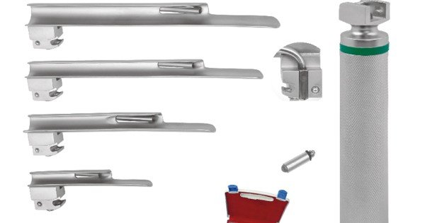 Laringoscopio 4 Ramas Rectas Con Luz - KIT-VET - Foto 4