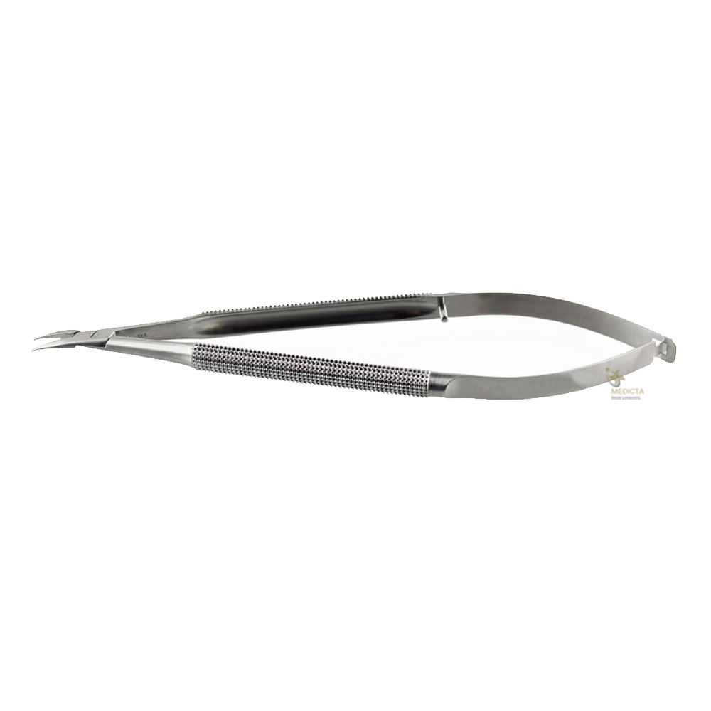 Micro Needle Holder 15cm 0.5mm Tip Curved without Lock