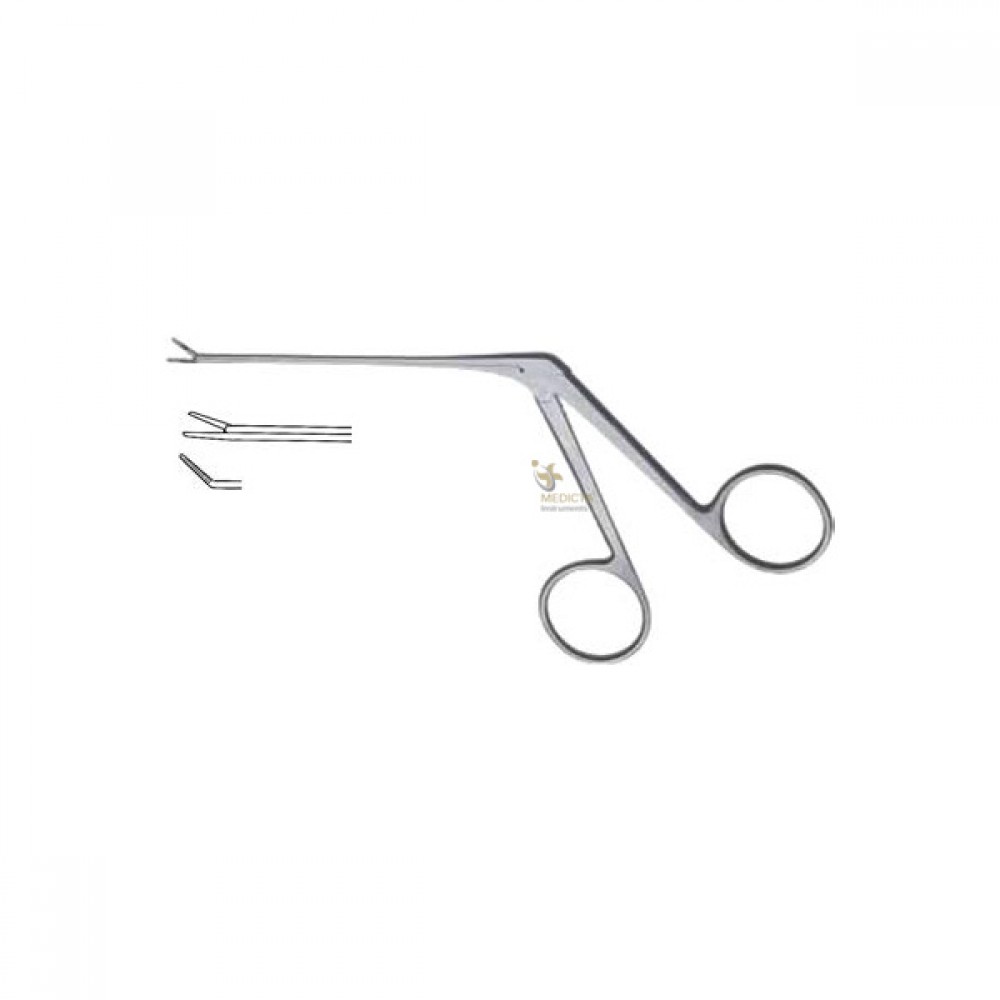 Micro Alligator Ear Forceps Serrated Right Curved - Stainless Steel